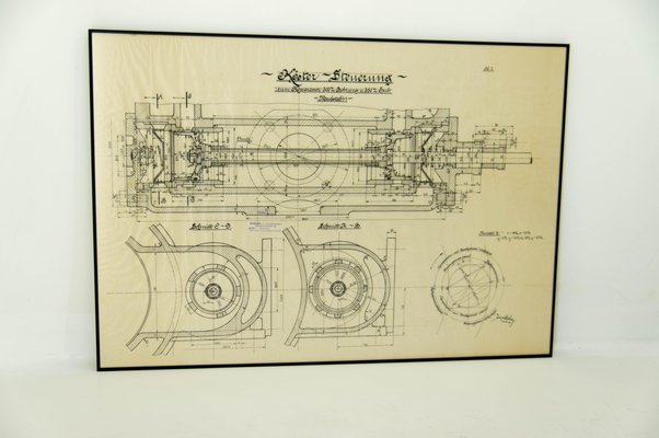 Original Technical Drawing of Compressor, 1925-TZ-865524