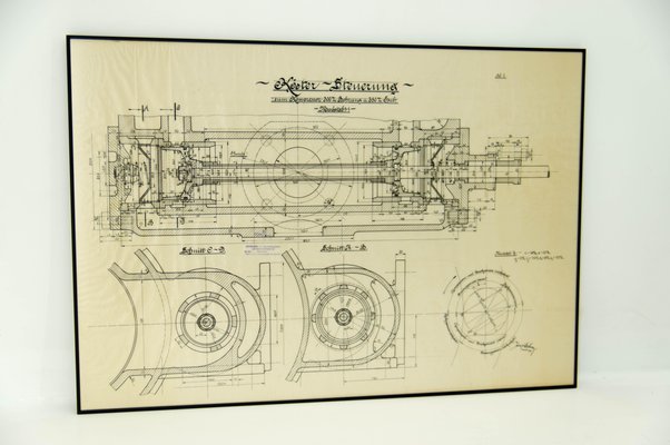 Original Technical Drawing of Compressor, 1925-TZ-865524