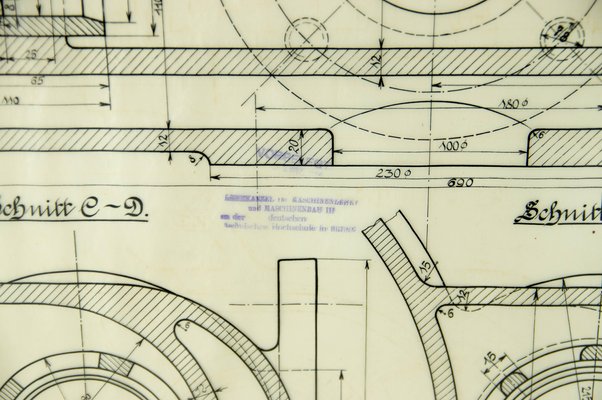 Original Technical Drawing of Compressor, 1925-TZ-865524