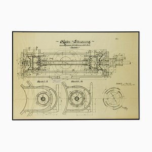 Original Technical Drawing of Compressor, 1925-TZ-865524