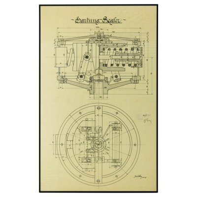 Original Technical Drawing of Hartungs Regulator, 1925-TZ-865522