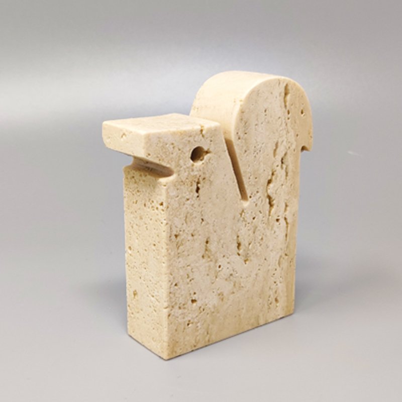 Original Travertine Squirrel Sculpture by Enzo Mari for F.lli Mannelli, 1970s