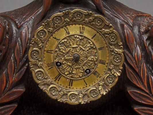 Ornamented Carved Wooden Clock-QKG-2027481