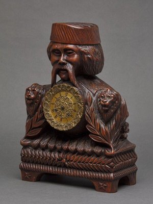 Ornamented Carved Wooden Clock-QKG-2027481