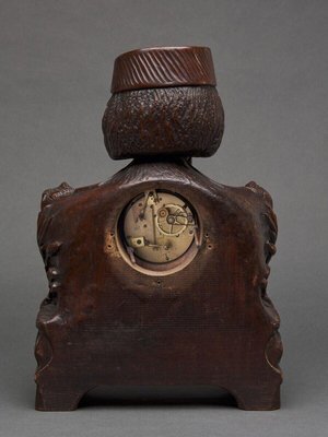 Ornamented Carved Wooden Clock-QKG-2027481