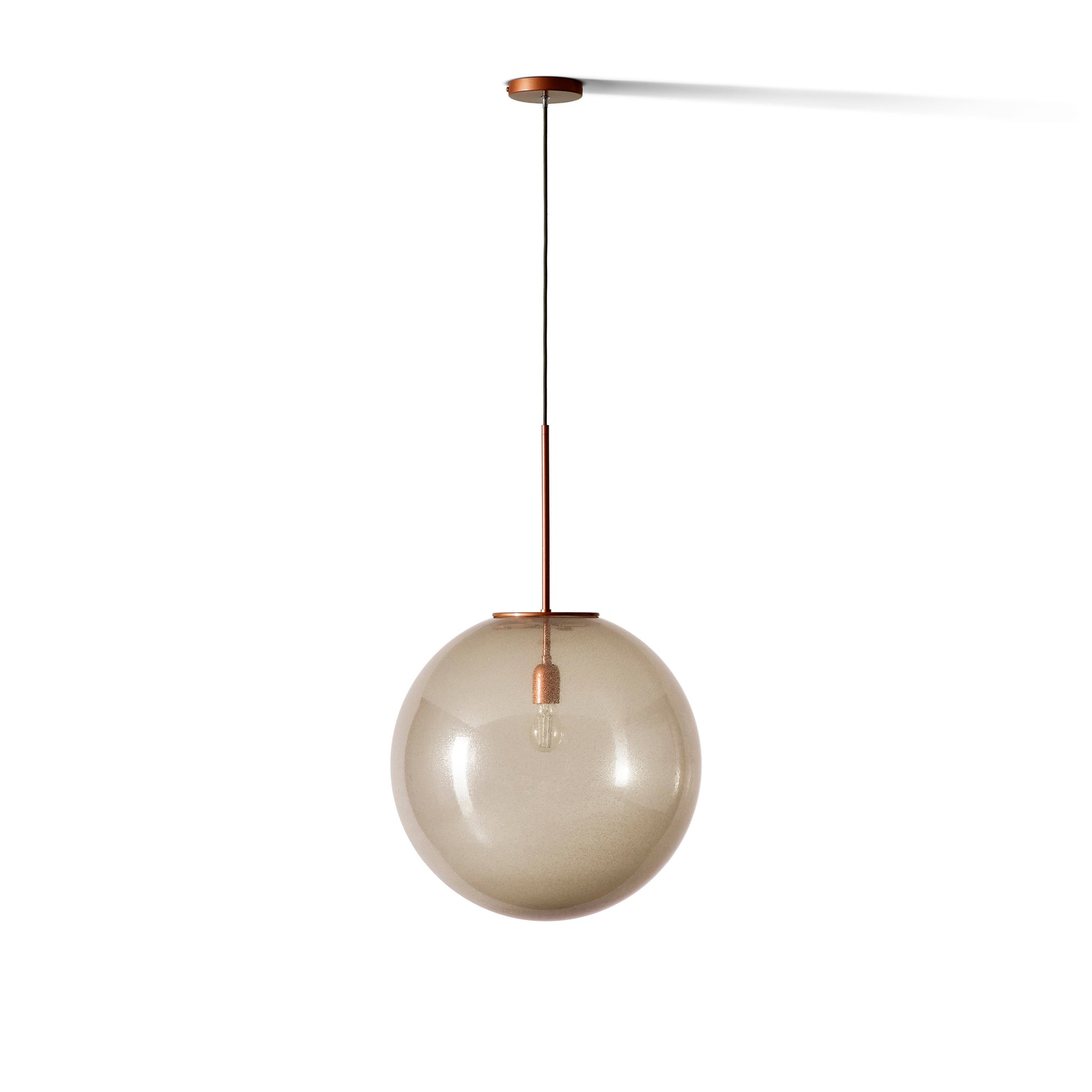 BOLLICOSA Pendant lamp by Cassina #Polished Rose Gold/Transparent pink glass