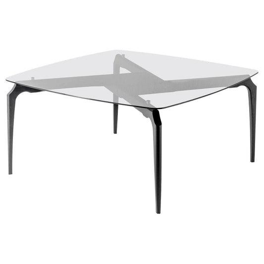 Oscar Tusquets Table 'Gaulino' Black Ashwood / Glass by BD Barcelona