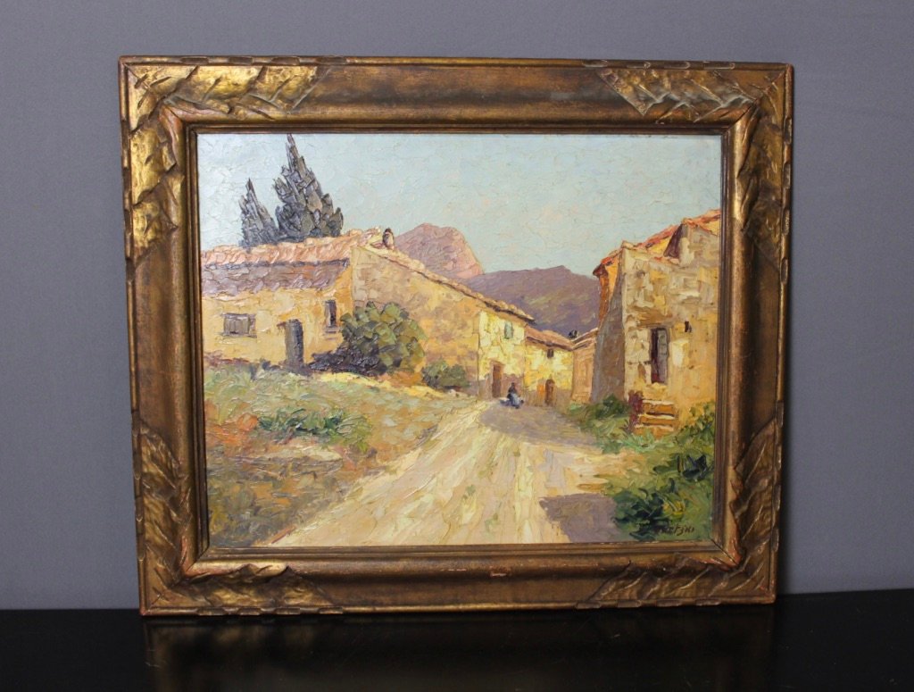 Osietzki, Landscape of Provence, 1930, Oil Painting, Framed