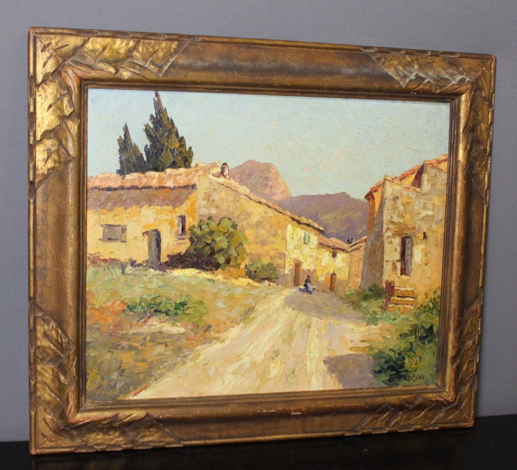 Osietzki, Landscape of Provence, 1930, Oil Painting, Framed