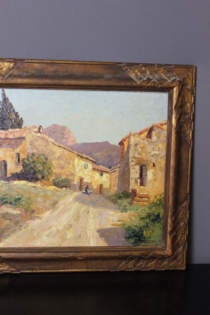 Osietzki, Landscape of Provence, 1930, Oil Painting, Framed