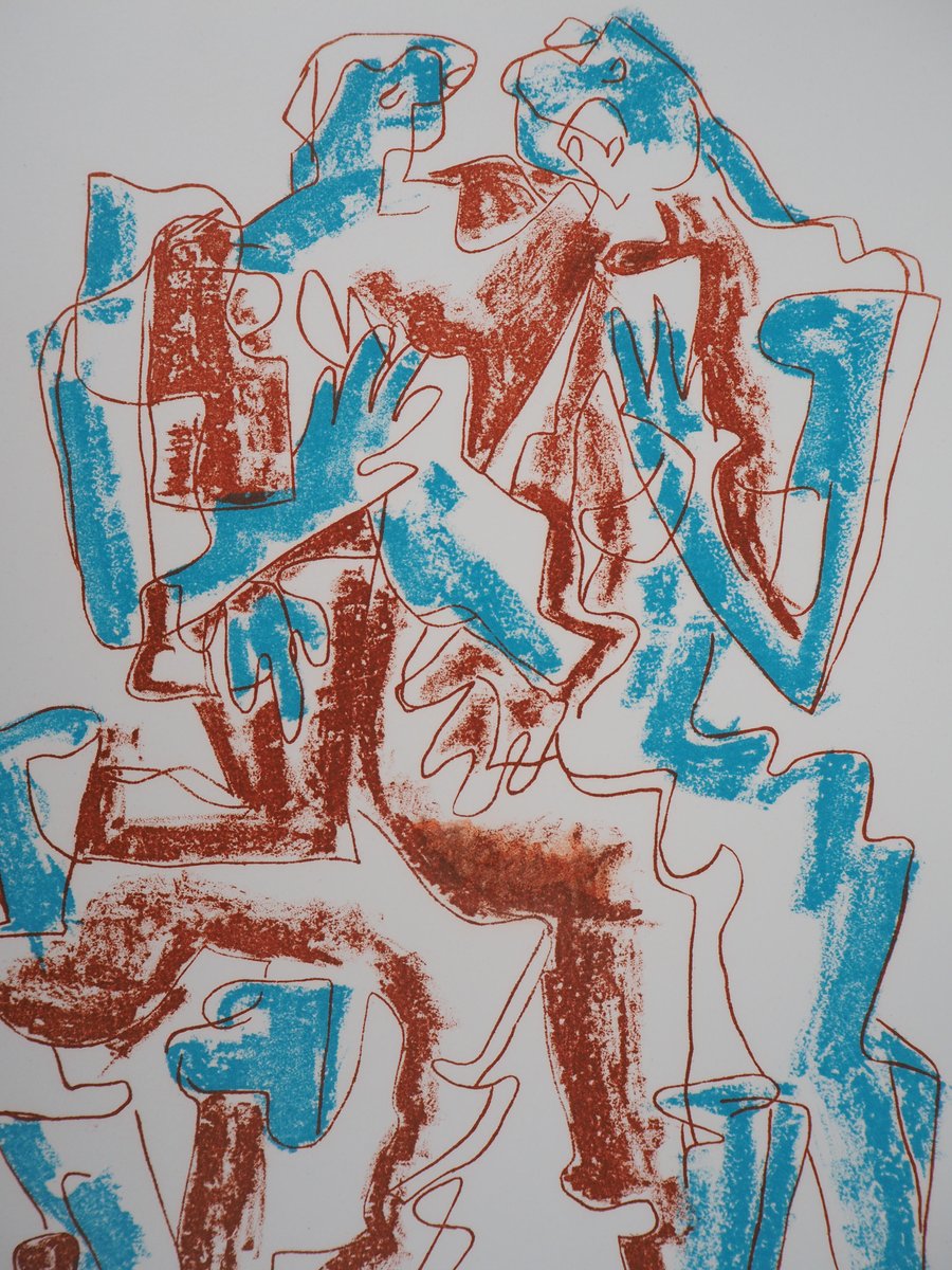 Ossip Zadkine, The Couple, 1966, Original Lithograph