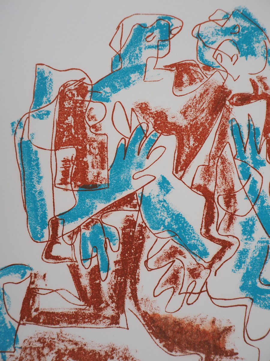 Ossip Zadkine, The Couple, 1966, Original Lithograph