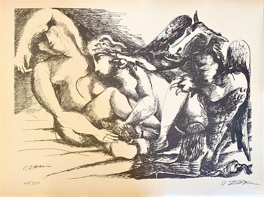 Ossip Zadkine, The Labors of Hercules, Apples From the Garden of the Hesperides, 1960, Lithograph