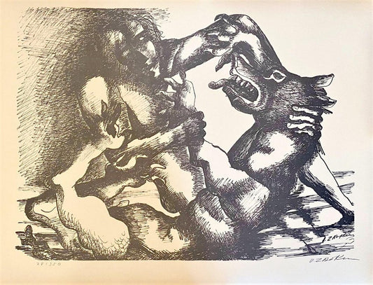 Ossip Zadkine, The Labors of Hercules, The Boar of Eyrmanthos, Lithograph