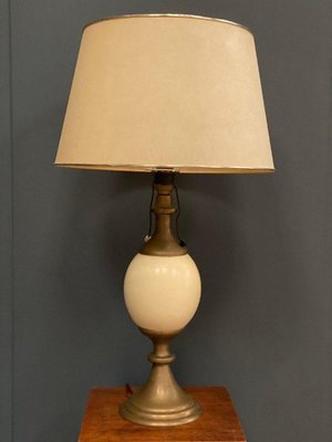 Ostrich Egg and Bronze Lamp, 1970-QKG-1764198