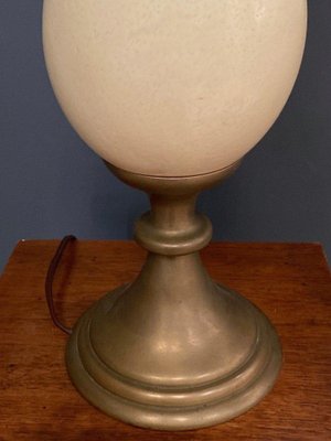 Ostrich Egg and Bronze Lamp, 1970-QKG-1764198