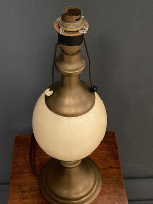 Ostrich Egg and Bronze Lamp, 1970-QKG-1764198