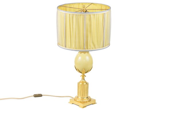 Ostrich Egg Table Lamp Attributed to Maison Charles, 1970s-CEJ-667520