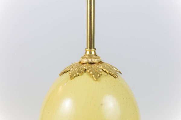 Ostrich Egg Table Lamp Attributed to Maison Charles, 1970s-CEJ-667520