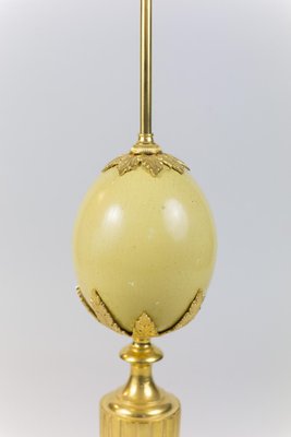 Ostrich Egg Table Lamp Attributed to Maison Charles, 1970s-CEJ-667520