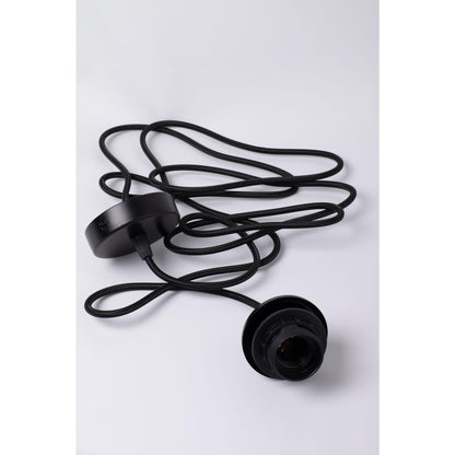 Edgeform E27 Cable Set for Pendant With Rosette 300 cm Black