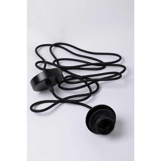 Edgeform E27 Cable Set for Pendant With Rosette 300 cm Black