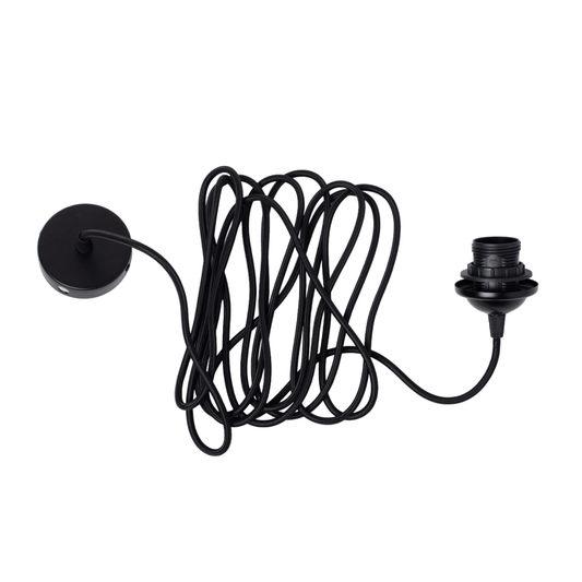 Edgeform E27 Cable Set for Pendant With Rosette 500 cm Black