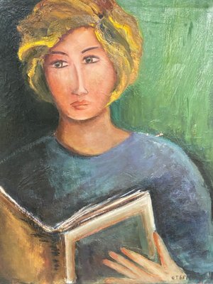 Otremoureux, Portrait De Femme, 20th-Century, Oil on Canvas-QKG-1354657