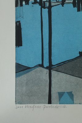 Otto Eglau, In Port, Etching, 1961-ZAA-1706501