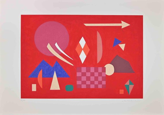 Otto Hofman, Red Composition, Screen Print, 1989-ZCI-1422474