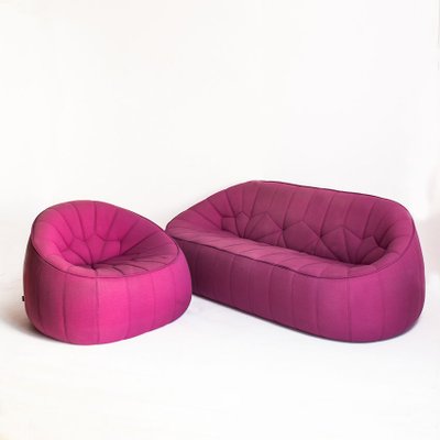 Ottoman 3-Seater Sofa and Lounge Chair by Noé Duchaufour-Laurance for Cinna / Ligne Roset, France, 2000s, Set of 2-ZFJ-1803816