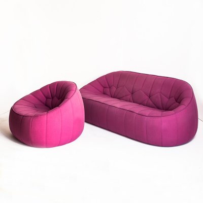 Ottoman 3-Seater Sofa and Lounge Chair by Noé Duchaufour-Laurance for Cinna / Ligne Roset, France, 2000s, Set of 2-ZFJ-1803816