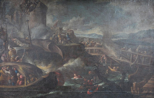 Ottoman Artist, Battle Scene, 1740, Oil on Canvas