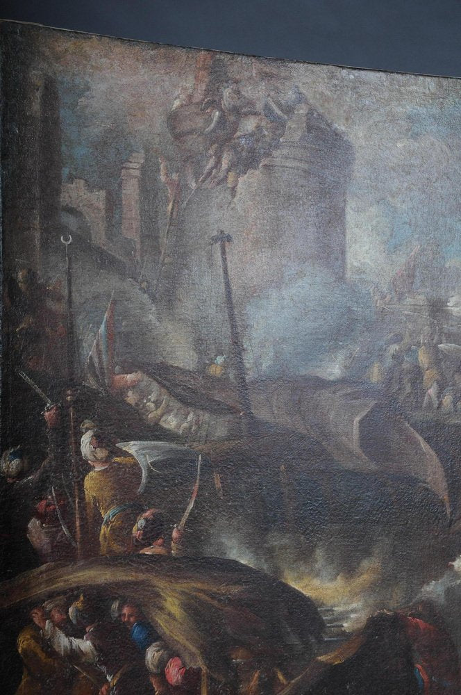 Ottoman Artist, Battle Scene, 1740, Oil on Canvas