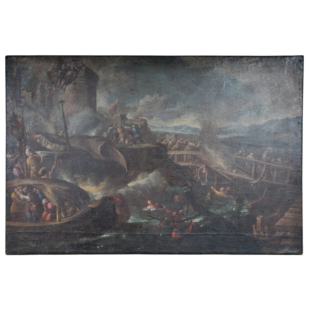 Ottoman Artist, Battle Scene, 1740, Oil on Canvas