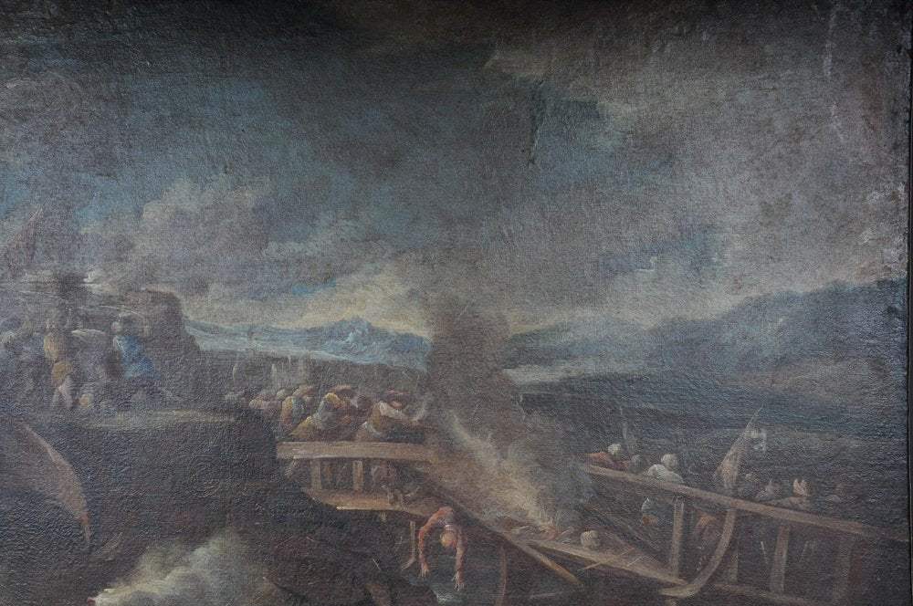 Ottoman Artist, Battle Scene, 1740, Oil on Canvas