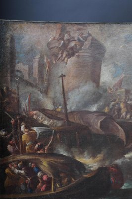 Ottoman Artist, Battle Scene, 1740, Oil on Canvas-FLW-1402224