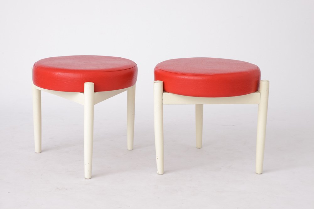 Ottomans by Hugo Frandsen for Spøttrup, Denmark, 1960s, Set of 2