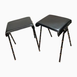 Ottomans in Leather by Jacques Adnet, 1950s-VRR-1786561