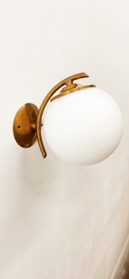 Ottone Wall Lamp with Opal White Sphere-QLH-1315047