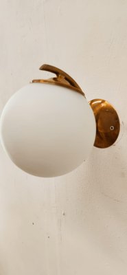 Ottone Wall Lamp with Opal White Sphere-QLH-1315047