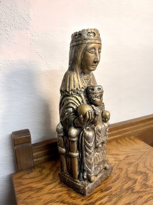 Our Lady of Montserrat, 20th Century, Carved and Gold Plated Wood-SZM-1768991