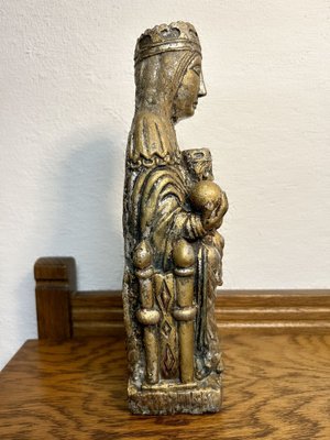 Our Lady of Montserrat, 20th Century, Carved and Gold Plated Wood-SZM-1768991