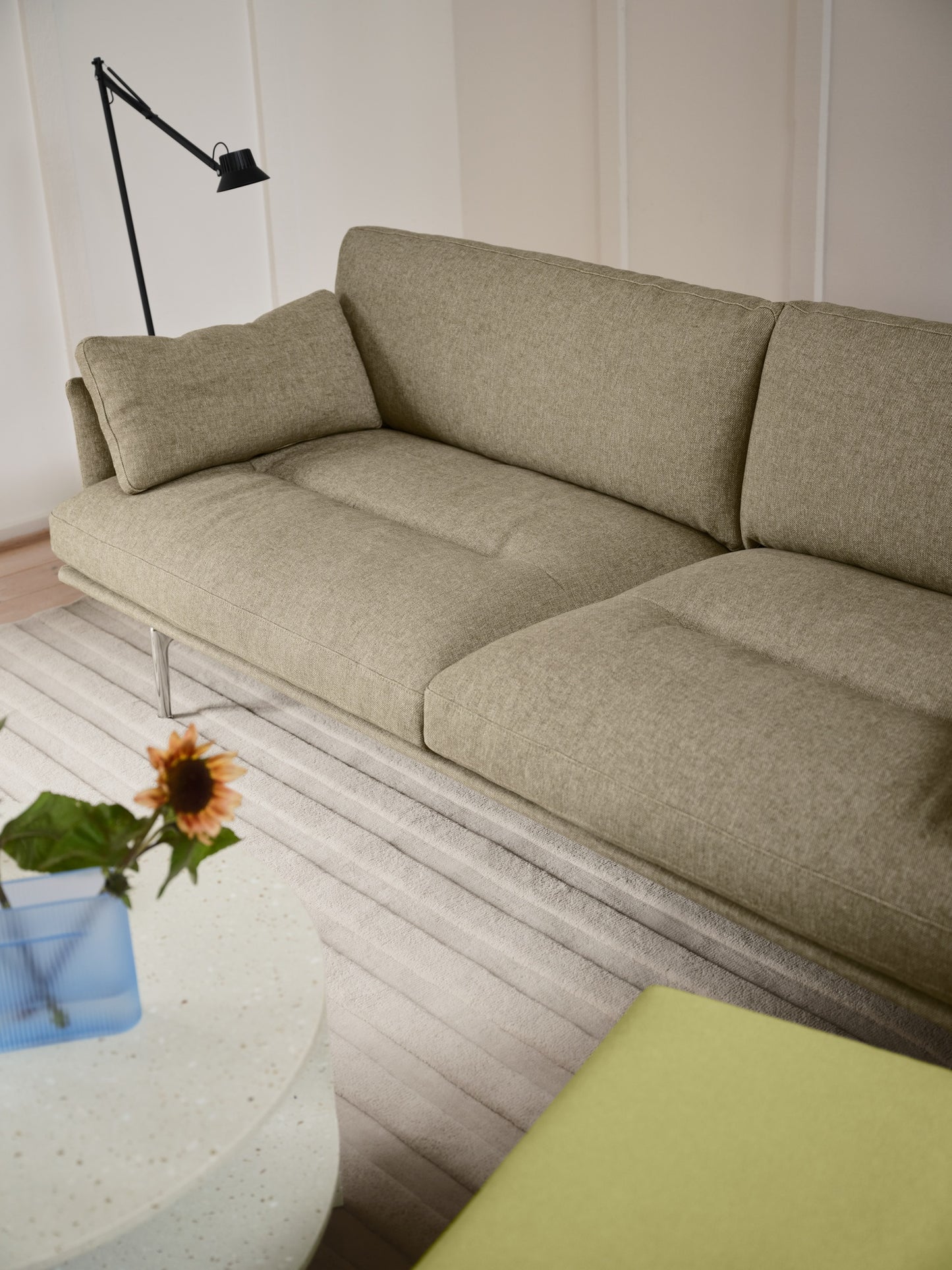 Halves coffee table, off-white terrazzo