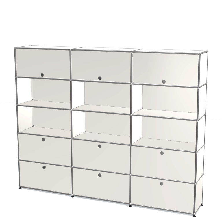 3x5 Module System (하단 6 도어 & 상단 3 플립도어) [W(750+750+750)XD350xH(350+350+350+350+350)]