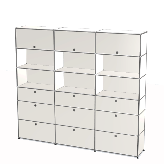 3x6 Module (9 bottom drop down doors & 3 top flip up doors) [W(750+750+750)XD350XH(350+350+250+350+350+350)]