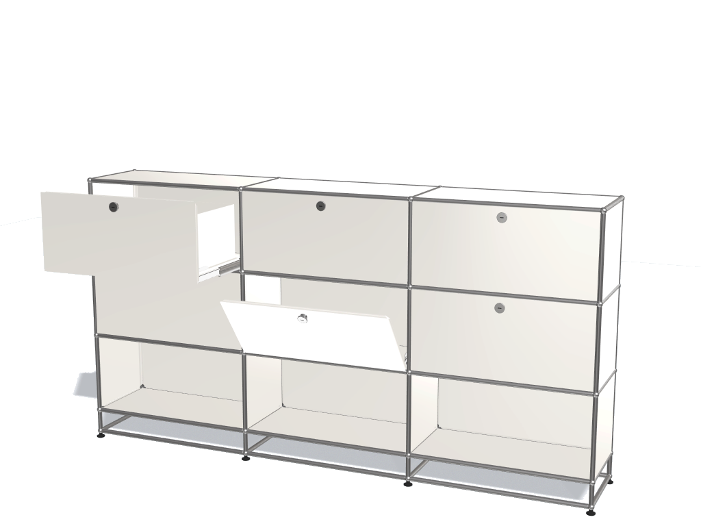 3x4 Sideboard (3 extension & 3 drop down doors) [W(750+750+750)XD350XH(350+350+350+100)]