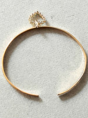 Oval Bangle with Charm, 1990s-EAI-728031