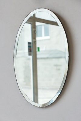 Oval Beveled Mirror, 1960s-YRI-1731709