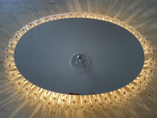 Oval Blossom Mirror in Glass and White Lacquered Metal by Emil Stejnar for Rupert Nikoll, Austria, 1955-JO-1802418